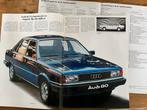 Folder en specificatiebijlage Audi 80 | 1980, Ophalen of Verzenden, Zo goed als nieuw, Audi