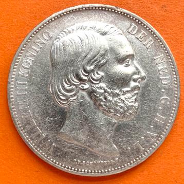 Nederland Rijksdaalder 1873 Willem III zilver  beschikbaar voor biedingen