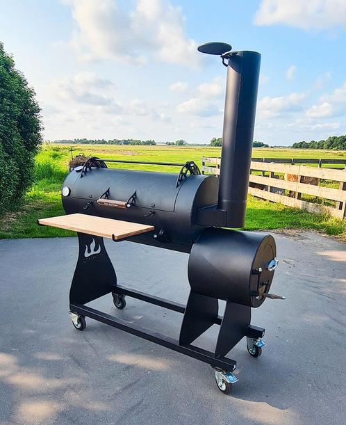 Offsetsmoker Smoke-king silver, Tuin en Terras, Houtskoolbarbecues, Zo goed als nieuw, Ophalen