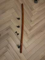 Vintage Leuning jaren 20/30 met gietijzeren dragers, Ophalen, Gebruikt, 100 tot 150 cm, Overige typen