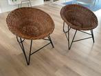 Vintage design rotan lounge fauteuils, Huis en Inrichting, Fauteuils, Ophalen
