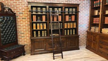 Boekenkast met Ladder eikenhout - afbeelding 10