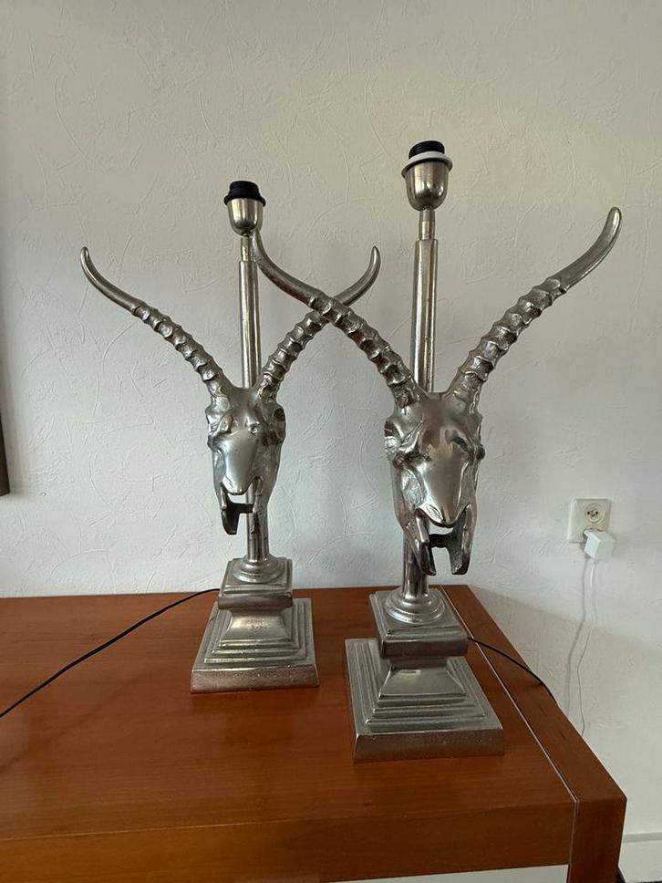 Colmore Dima Skull Lampvoeten - Set van 2, Huis en Inrichting, Lampen | Tafellampen, Zo goed als nieuw, 75 cm of meer, Metaal