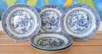 Een set van vijf Chinese blauw wit porseleinen borden, Antiek en Kunst, Ophalen of Verzenden