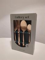Gouden Bestekset RVS - 16 Delig, Huis en Inrichting, Ophalen, Nieuw, Rvs of Chroom