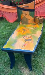 KAKADU handmade/painted houten salontafel + accessoires, 100 tot 150 cm, Zo goed als nieuw, Overige vormen, Minder dan 50 cm
