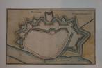 antieke gravure plattegrond van Deventer  18e eeuw  Devendr, Boeken, Atlassen en Landkaarten, Gelezen, Voor 1800, Ophalen of Verzenden