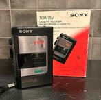 Defecte Sony Walkman TCM-75V met Doos, Audio, Tv en Foto, Walkmans, Discmans en Minidiscspelers, Ophalen of Verzenden