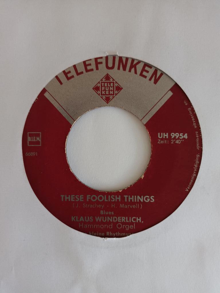 Klaus Wunderlich - These Foolish Things (Telefunken UH 9954), Overige genres, 7 inch, Single, Ophalen of Verzenden
