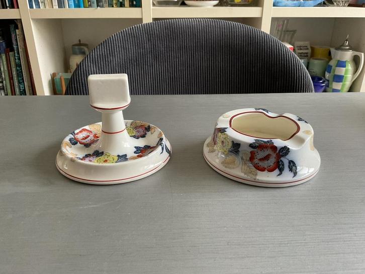 Petrus Regout luciferdooshouder en asbak Vesta 1900 - 1930, Antiek en Kunst, Antiek | Woonaccessoires, Ophalen of Verzenden