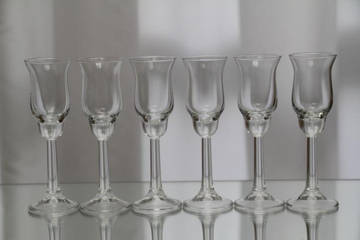 Set likeur/jeneverglazen Ambassador, Leerdam, Antiek en Kunst, Antiek | Glas en Kristal, Ophalen