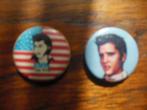 2x elvis presley buttons klein model jaren 80tig, Verzamelen, Ophalen of Verzenden, Gebruikt, Overige typen