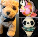 3 Knuffels Panda, Hond en Vis. Rookvrij Alle 15€, Overige typen, Ophalen of Verzenden, Zo goed als nieuw