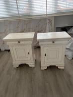 2 mooie brocante barok houten nachtkastjes, Ophalen, Gebruikt, Minder dan 45 cm, 70 cm of meer