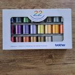 Brother borduurgarenset 22 kleuren, Hobby en Vrije tijd, Borduren en Borduurmachines, Ophalen of Verzenden, Nieuw, Machineborduren