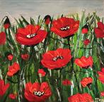 Klaprozen Schilderij, Antiek en Kunst, Kunst | Schilderijen | Klassiek, Ophalen of Verzenden
