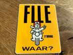 Vintage Bovag Motor Sticker - File Waar?, Ophalen of Verzenden