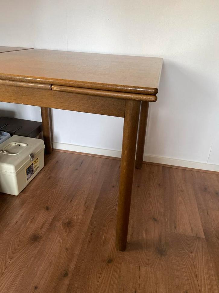 Houten Eettafel - Uitschuifbaar, Huis en Inrichting, Tafels | Eettafels, Gebruikt, 100 tot 150 cm, Vier personen, Rechthoekig