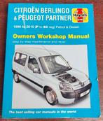 Haynes Citroën Berlingo en Peugeot Partner werkplaatsboek, Ophalen of Verzenden
