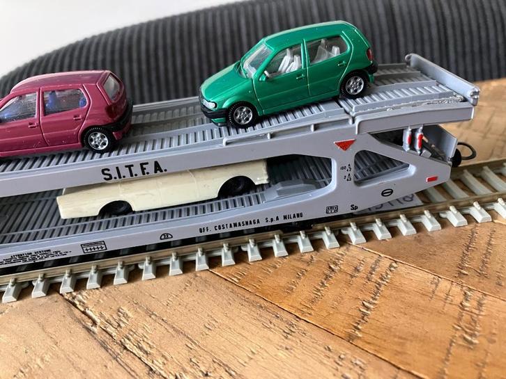 4 x Lima autotransport ho Roco. Goth en sitea, Hobby en Vrije tijd, Modeltreinen | H0, Gebruikt, Wagon, Gelijkstroom, Lima, NS