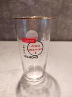 Amstel bierglas 1e steen brouwerij Helmond 31-08-1964, Verzamelen, Biermerken, Ophalen, Zo goed als nieuw, Glas of Glazen, Amstel