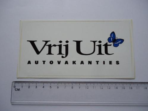 sticker VRIJ UIT Auto vakantie reizen retro reis camper auto, Verzamelen, Stickers, Verzenden