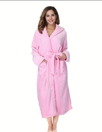 Badjas Roze met Capuchon XXL (44) - Nieuw! beschikbaar voor biedingen