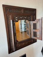 Spiegel met Houten Lijst en Deurtjes, Ophalen, Gebruikt, Minder dan 100 cm, Rechthoekig
