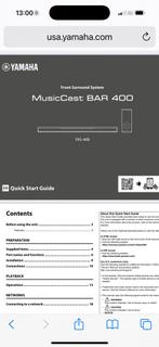 Yamaha Music Cast Bar Front surround system, Soundbar, Zo goed als nieuw, Overige spelers, Ophalen