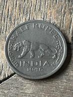 1/2 Rupee 1946 India, Postzegels en Munten, Munten | Azië, Losse munt, Verzenden, Zuid-Azië
