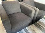 KARTELL Collection, 2 bruin/zwart gemêleerde fauteuils, Ophalen, Gebruikt, 75 tot 100 cm, Stof