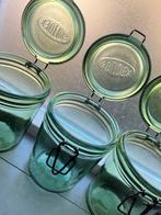 Brocante Franse weckpotten groen glas 750 ML Solidex, Antiek en Kunst, Antiek | Glas en Kristal, Ophalen of Verzenden