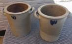 Twee Keulse potten 26h x 21.  Beige Keulse Pot nr 6, Tuin en Terras, Bloempotten, Ophalen, Gebruikt, Rond, Tuin