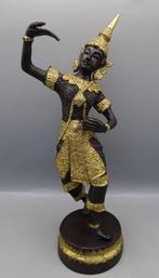 Unieke Apsara brons verguld beeld Thailand 30 cm hoog, Antiek en Kunst, Ophalen of Verzenden