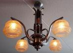 Vintage Art Deco Amsterdamse School kroonluchter/plafondlamp, Ophalen