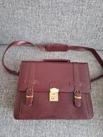 Mooie bordeauxrode leren tas, Ophalen of Verzenden, Zo goed als nieuw, Schoudertas