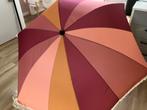 Mood Collection parasol retro 220 breed, oa roze en geel, Tuin en Terras, Ophalen, Zo goed als nieuw