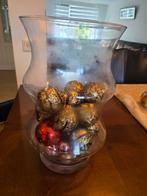 Glazen vaas met decoratie, Huis en Inrichting, Woonaccessoires | Vazen, Overige kleuren, 50 tot 75 cm, Ophalen of Verzenden, Glas