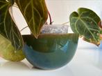 Vintage ADCO Bloempot Schaal Mosgroen Patina Ø20,5 Jaren 60, Antiek en Kunst, Antiek | Keramiek en Aardewerk, Ophalen of Verzenden