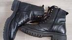 Goede stevige, leren, zwarte bikerboots, Manfield, mt 39/40, Zwart, Lage of Enkellaarzen, Ophalen of Verzenden, Zo goed als nieuw