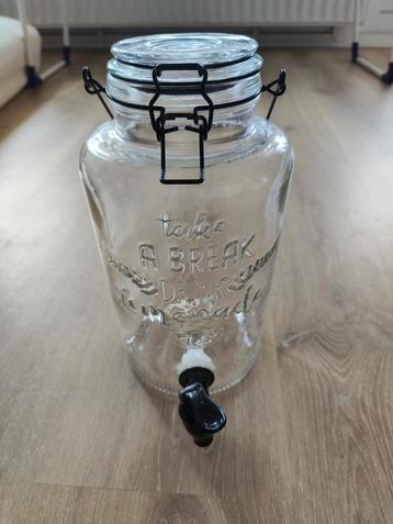 Glass drink dispenser/Groot lemonade tap (2.7L) beschikbaar voor biedingen