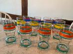 Vintage longdrinkglazen 12 stuks met strepen merk Libbey, Ophalen, Zo goed als nieuw, Waterglas