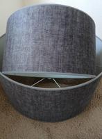 twee grote lampenkappen grijs, Huis en Inrichting, Ophalen, 25 tot 50 cm, Rond, Grijs
