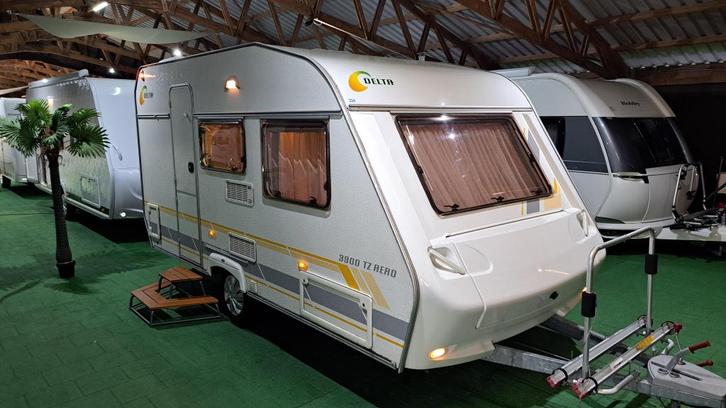 Delta Aero 3900 TZ Voortent/Luifel/Erker, Caravans en Kamperen, Caravans, Bedrijf, 750 - 1000 kg, Overige, Delta, Dwarsbed, Lengtebed