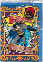 Batman ongelopen oude voor de zieke kaart  met Batman Button, Ophalen of Verzenden, 1980 tot heden, Ongelopen, Sterren en Beroemdheden