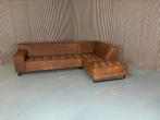 GRATIS LEVERING Hoekbank Cognac 285x190 GEREINIGD, 250 tot 300 cm, Stof, Hoekbank, Ophalen of Verzenden