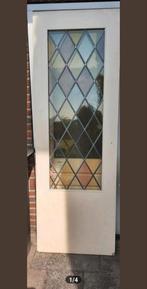 Oude glas en lood deur., Ophalen