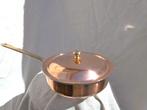 (culinox) spring koperen pan hapjespan + deksel  20 cm, Rvs, Koekenpan of Braadpan, Gebruikt, Ophalen of Verzenden