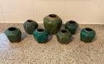 7 groene gemberpotjes, Ophalen of Verzenden