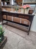 Mooie klassieke sidetable teakhout, Ophalen, Teakhout, Zo goed als nieuw, 25 tot 50 cm